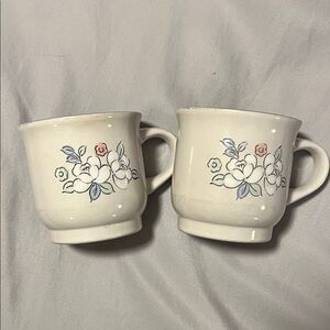 Chantilly Fleur De Lune cups mugs set of 2 vintage.